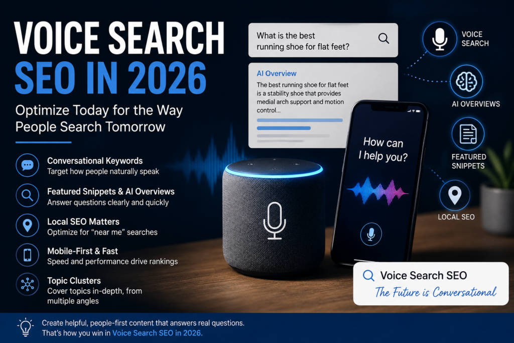 Voice Search SEO in 2026 infographic